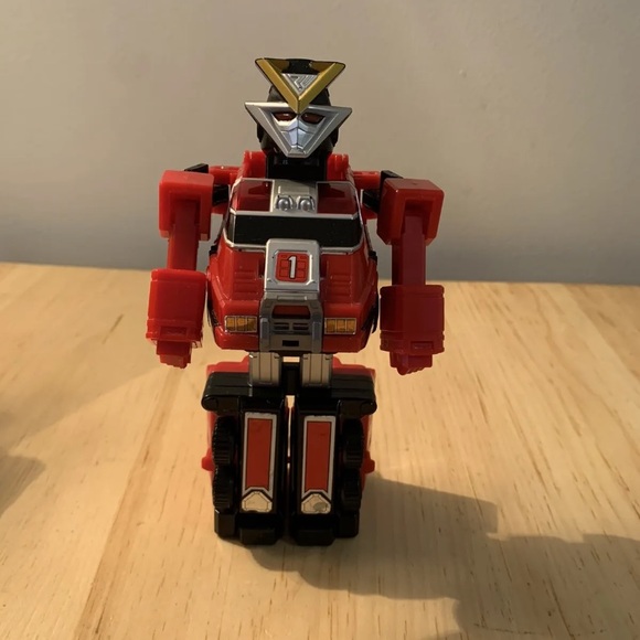Power Rangers Turbo Deluxe Double Morphing Rescue Megazord 1997 Red Vehicle Only - Picture 2 of 6